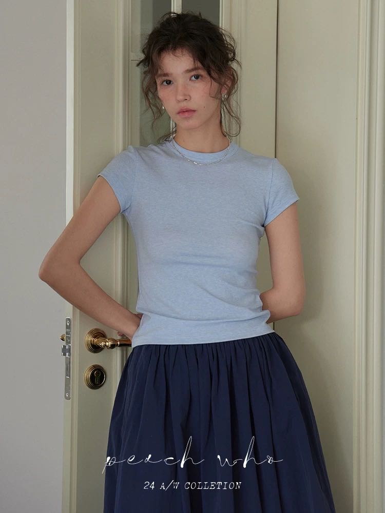 【天丝亚麻】封神正肩老钱tee短T恤简约舒适透气吸汗