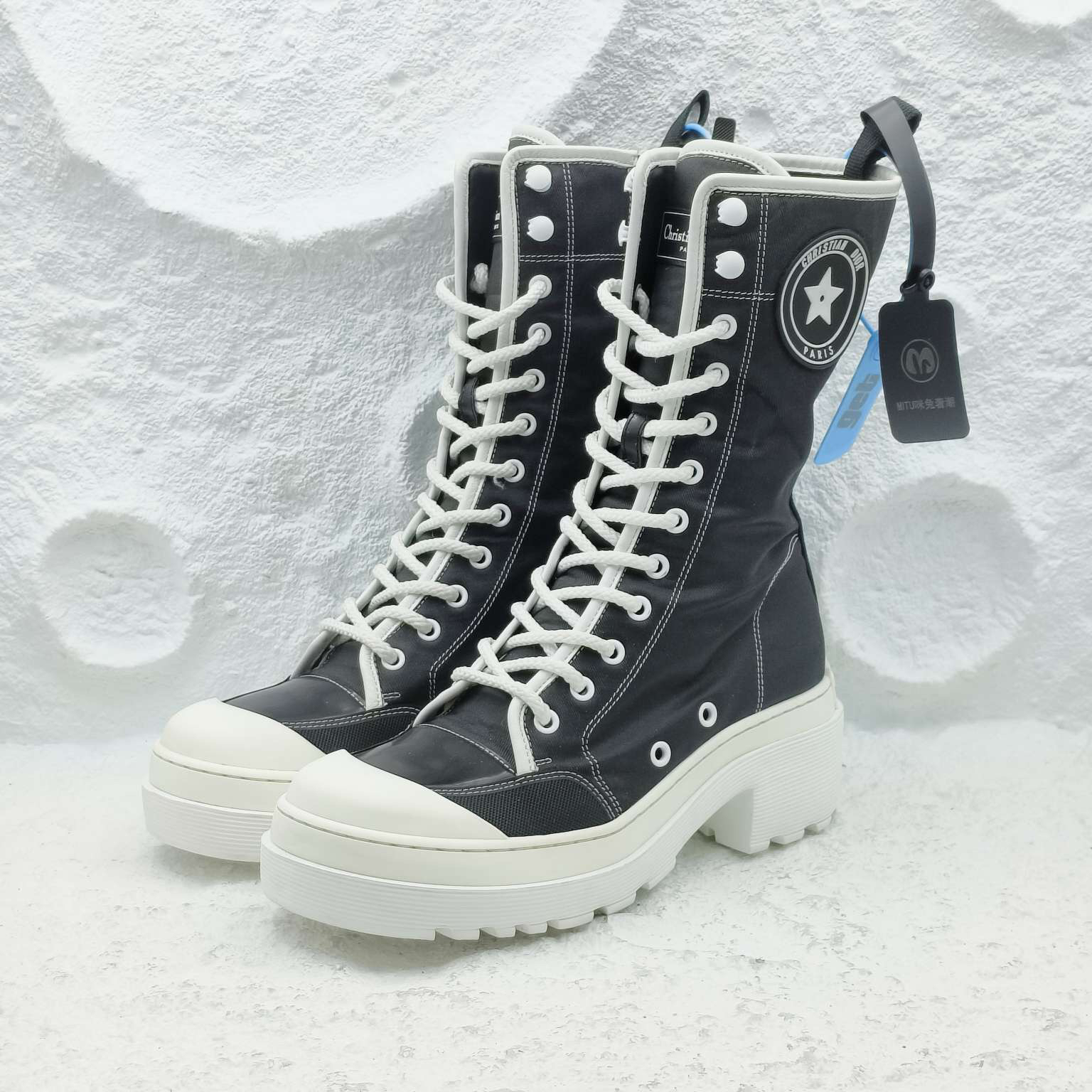 99新 DIOR/迪奥 37.5码/匡威联名高帮板鞋