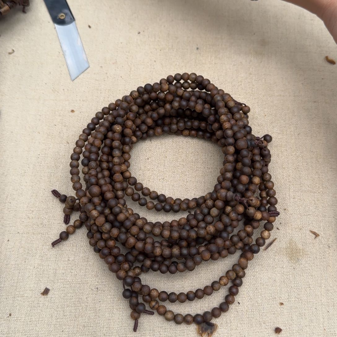 沉香手串绿奇楠多圈约0.6-15多样性发一条