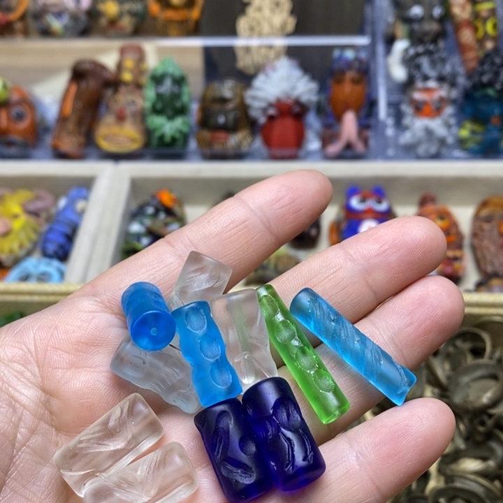 琉璃颈饰筒珠一个随机发货084