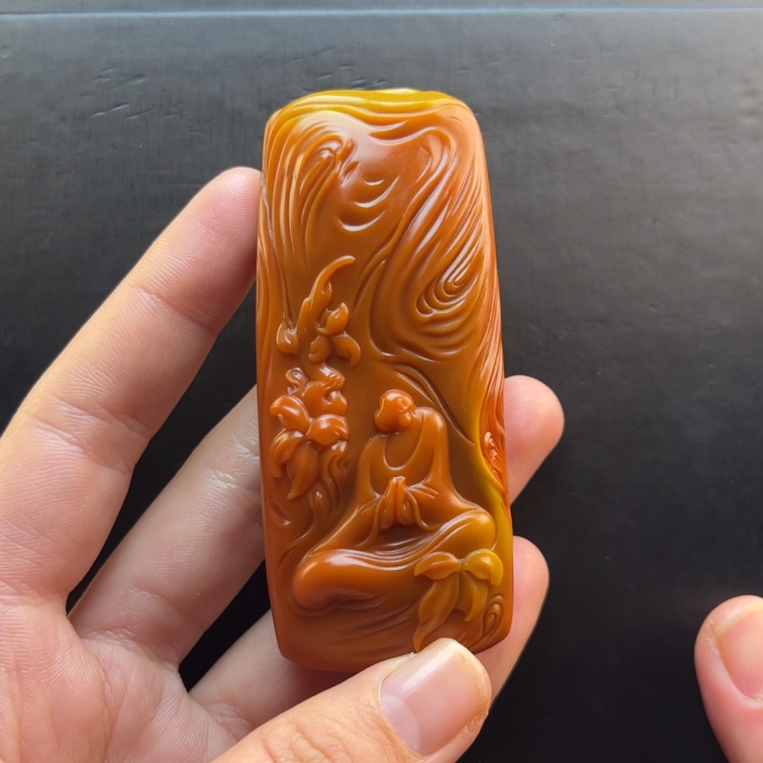 石英质玉黄蜡石挂件未镶嵌【****】