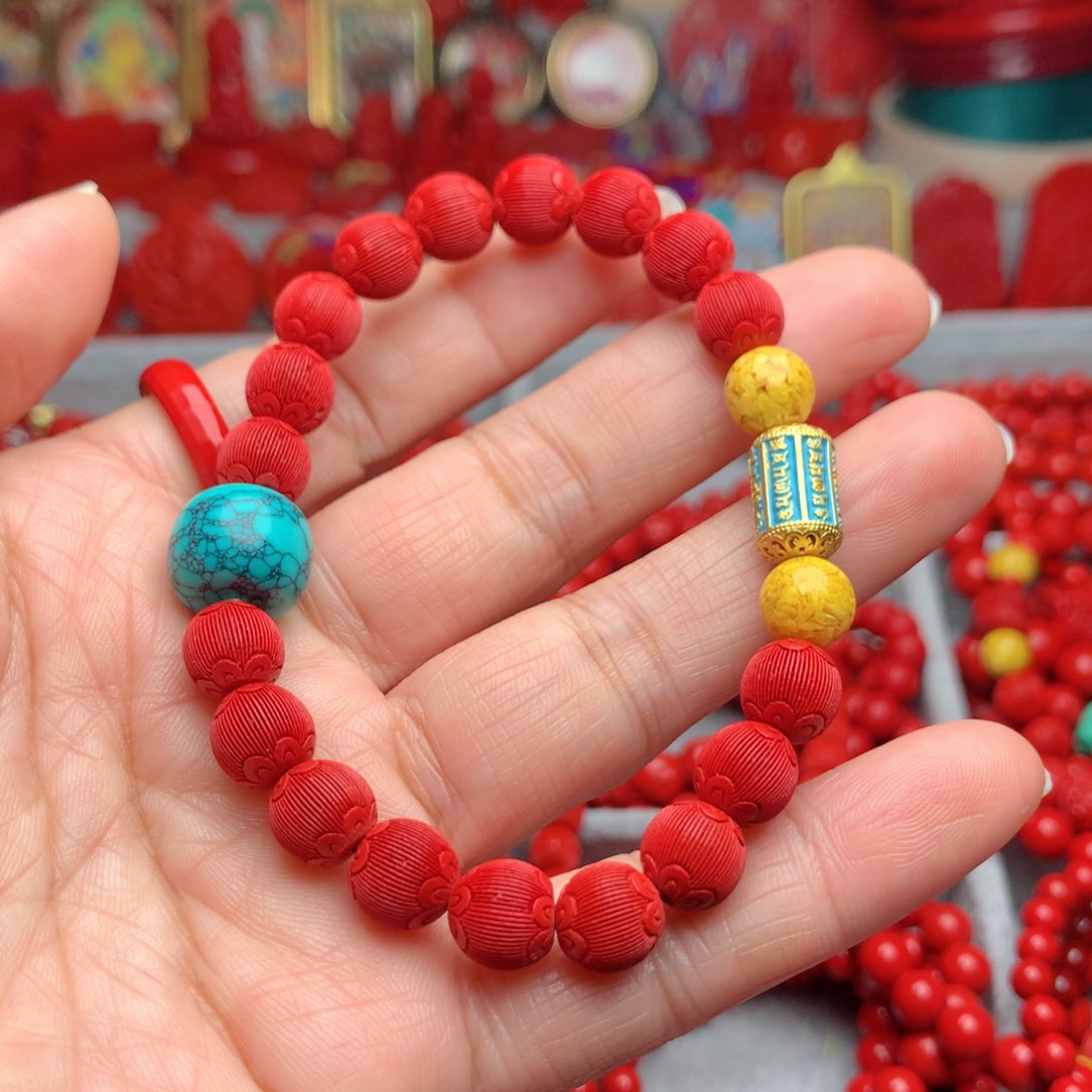 天然辰砂工艺品朱砂手串