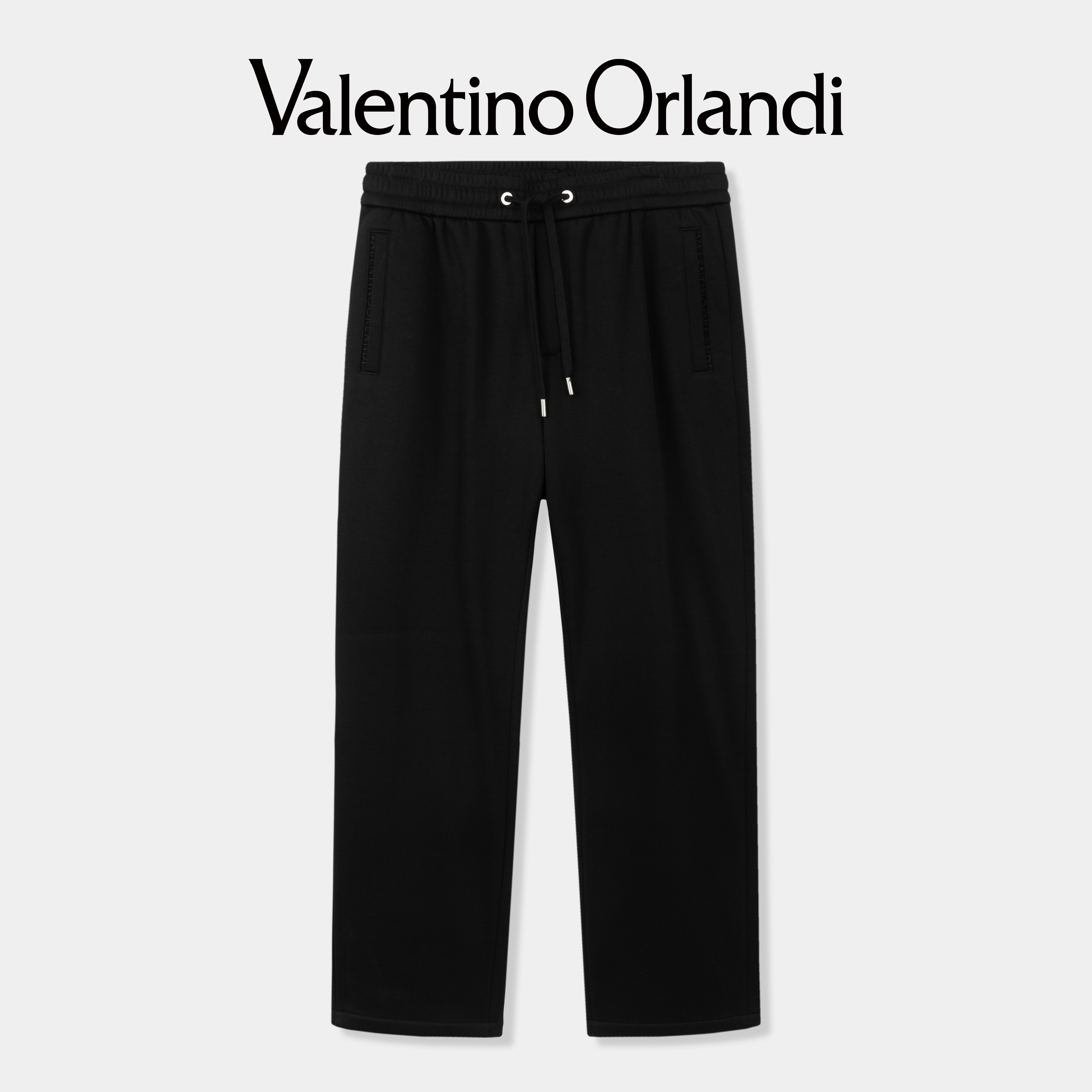 Valentino orlandi男士秋冬B版时尚百搭老钱风净版加绒直筒休闲裤