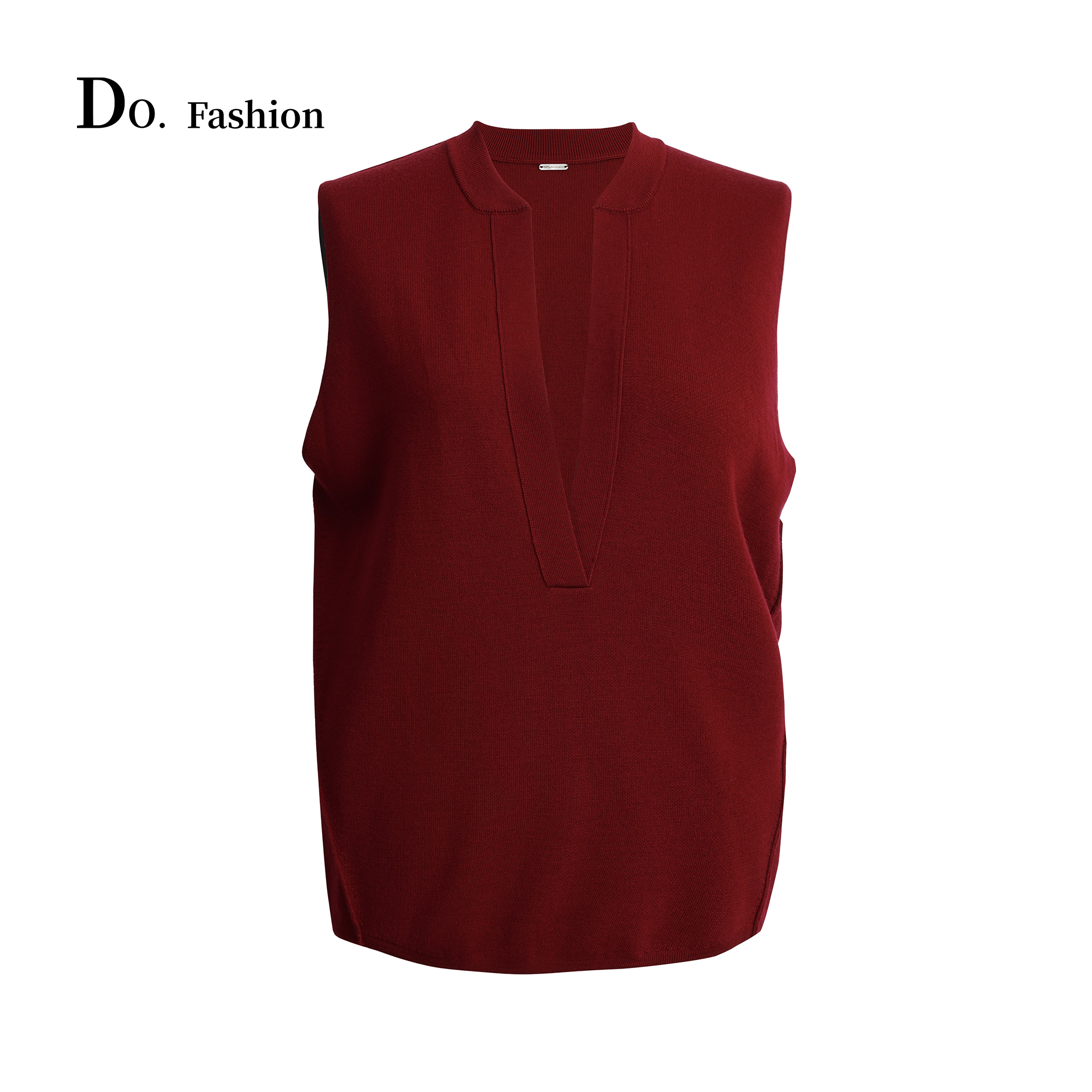 【Do.Fashion欧阳】“观简”100高级超细美丽诺羊毛设计师V领针织马甲