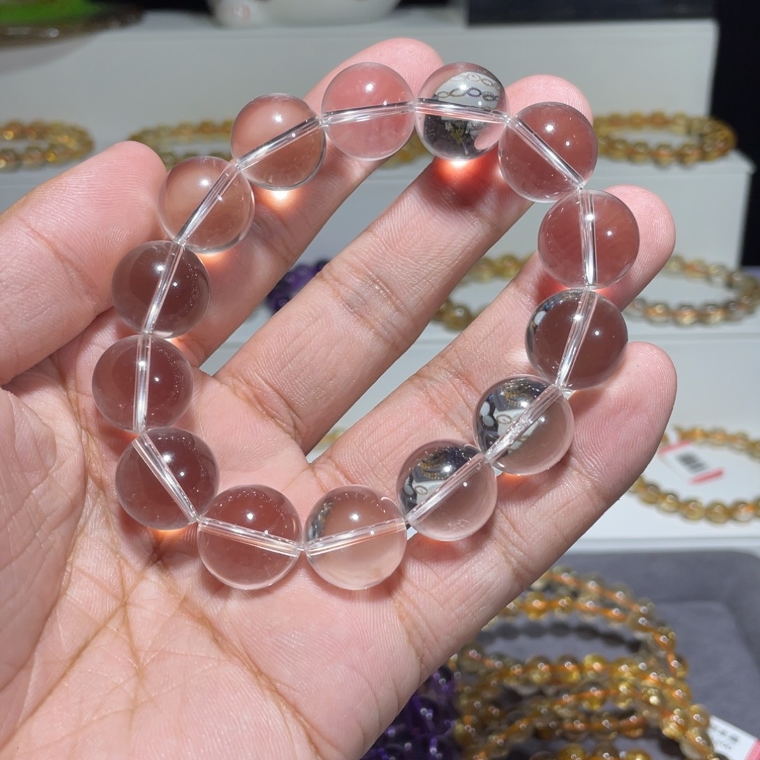 烟晶未镶嵌手链白水晶