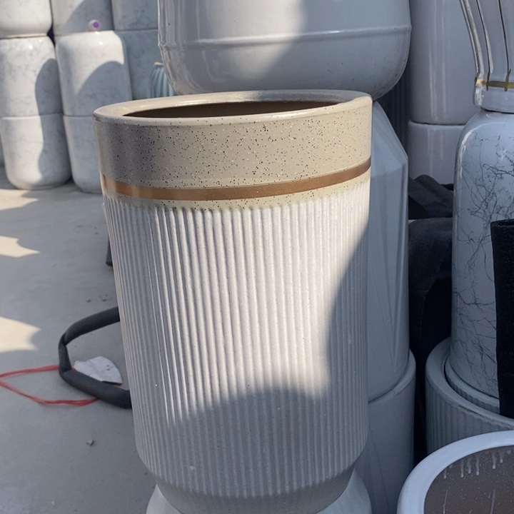 低腰细竖纹金边大号口31/40