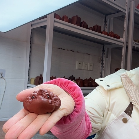 朱泥金蟾茶宠茶宠