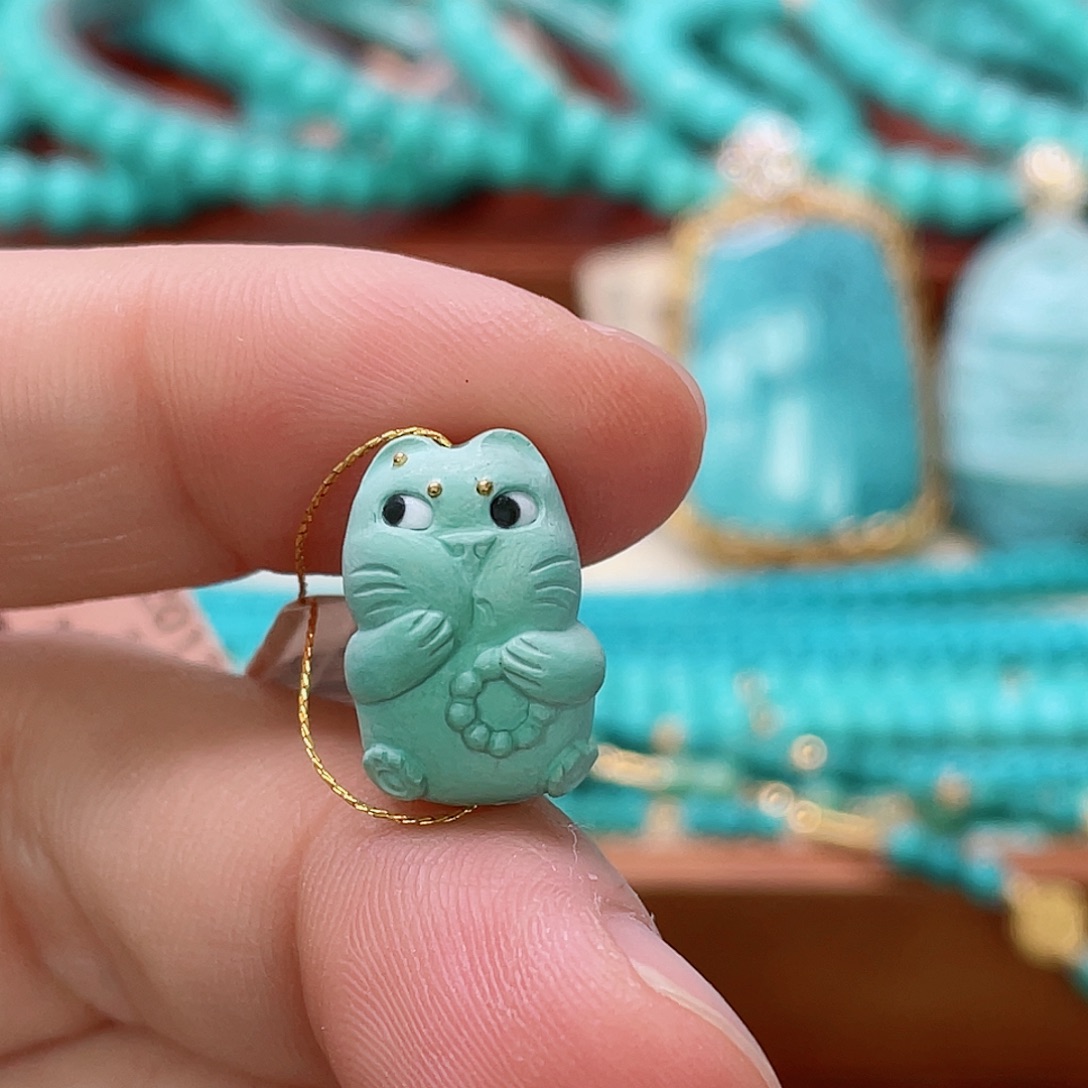 未镶嵌绿松石珠宝半成品