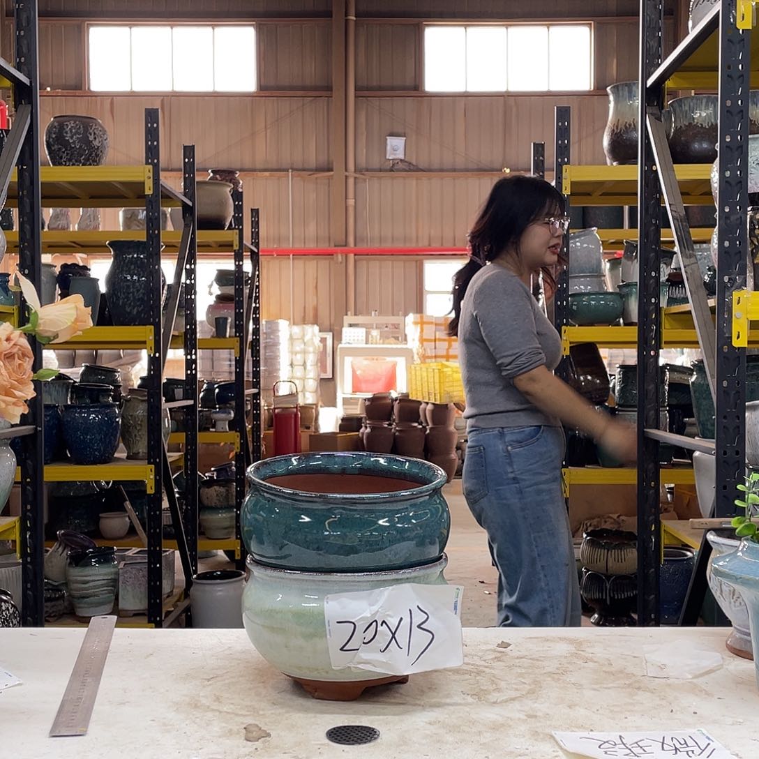 宜兴紫砂粗陶花盆