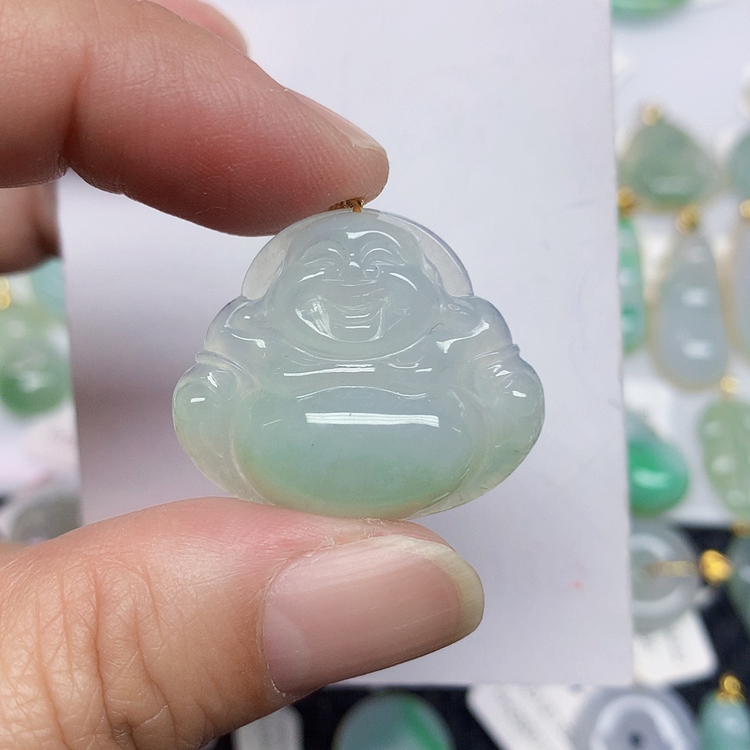 翡翠18K金镶嵌颈饰356799
