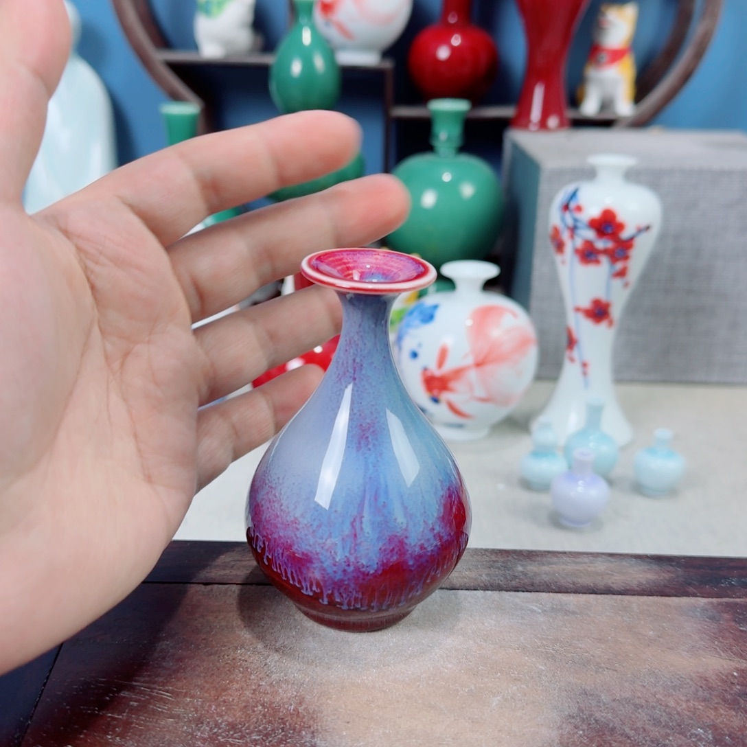 陶瓷手工小花器摆件