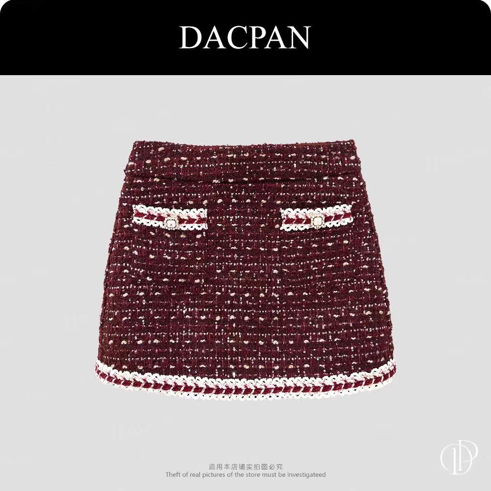 DACPAN-“财阀千金”粗花呢小香短裙  有安全裤  2025/盼·PP 25190