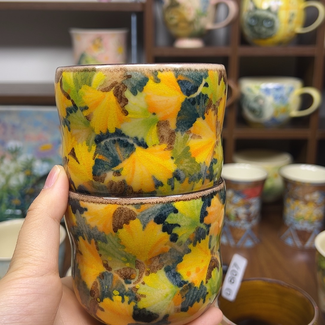 1***3陶摆件原创手绘高温釉下彩