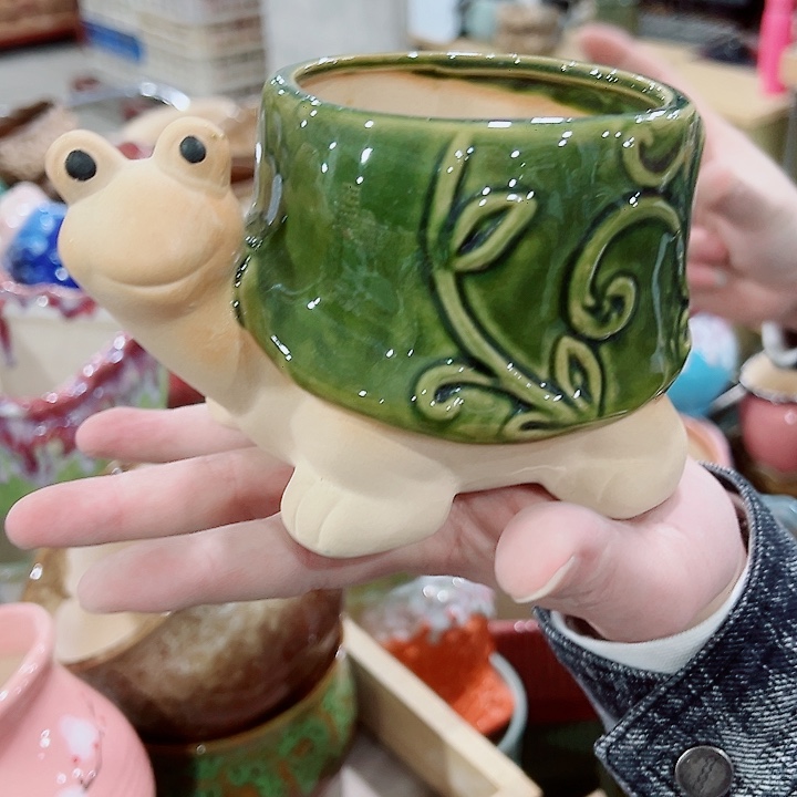 有孔，凑单福利满10元发货陶瓷多肉花盆！