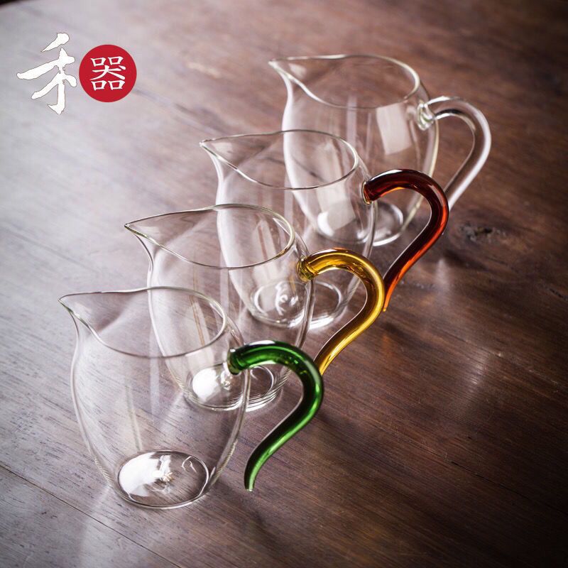 禾器小翊口茶海玻璃公道杯高档家用耐热分茶防烫纯手工茶道