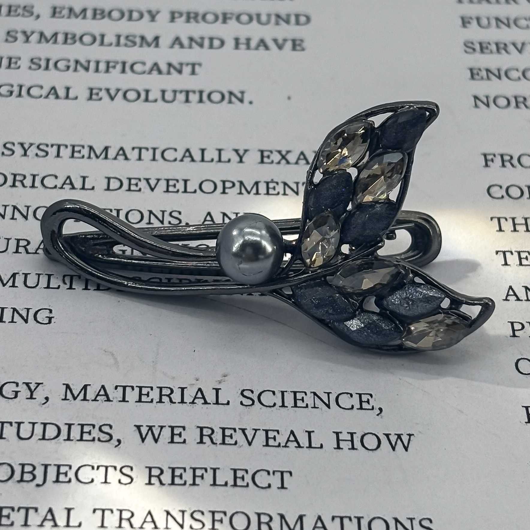 1011珍珠鱼尾压夹4.5CM