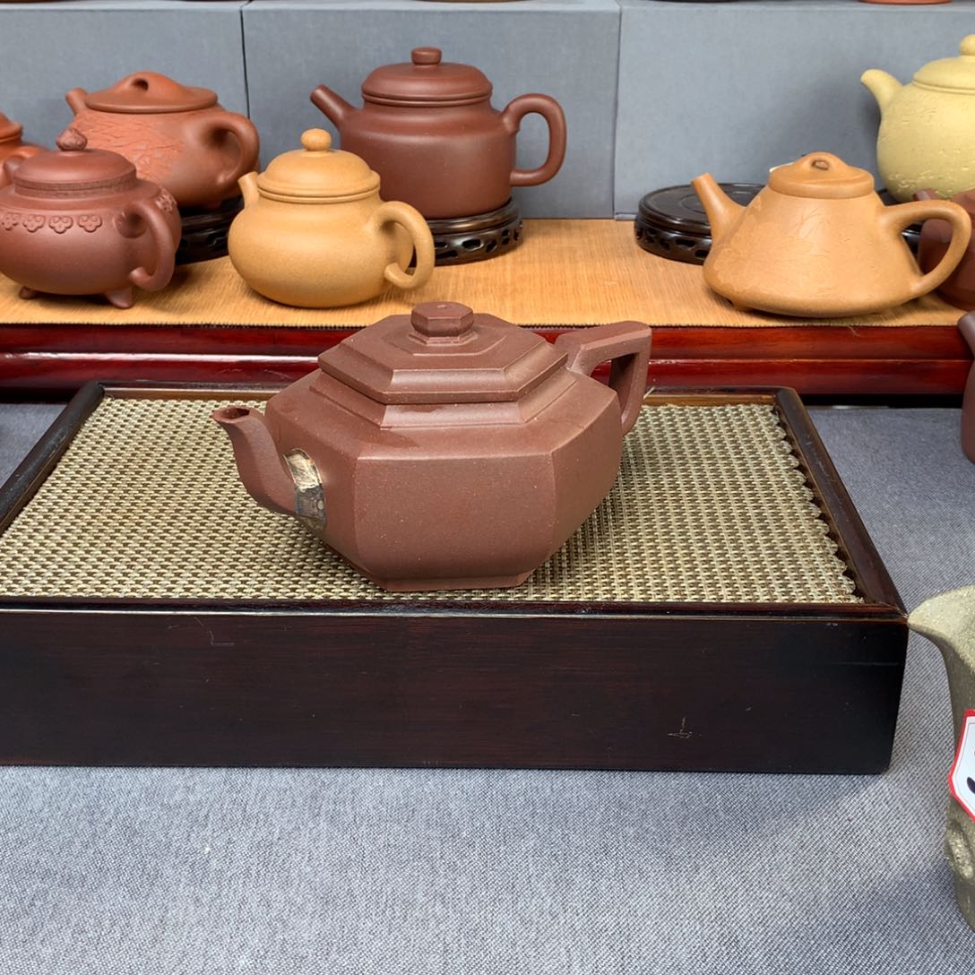 紫砂茶壶四号井底槽青300尺寸