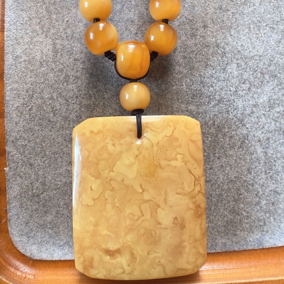 未镶嵌项链蜜蜡吊坠