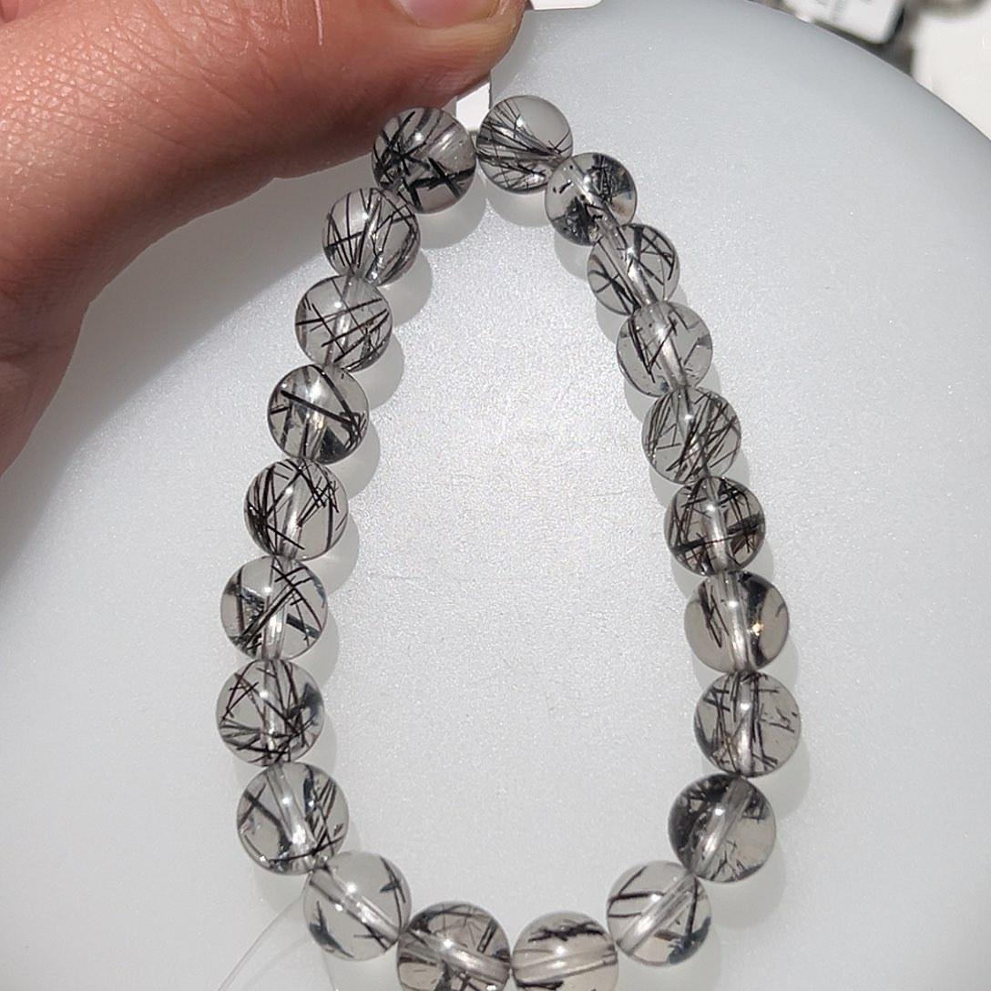 未镶嵌手链水晶黑发