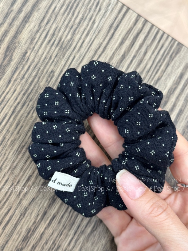 黑色四叶小肠圈原创设计波西米亚风日韩发绳发圈头饰