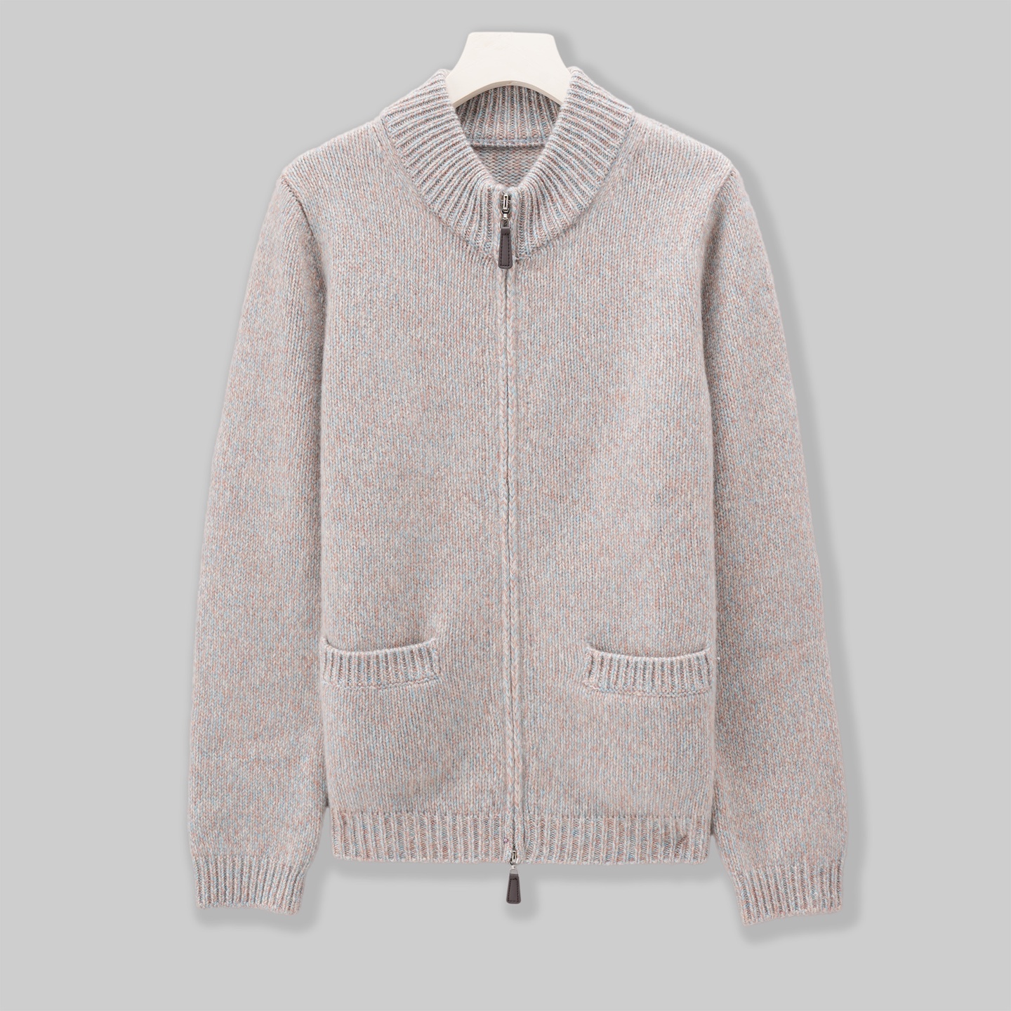 【100%纯山羊绒】定纺特种纱LP同款加厚秋冬拉链立领羊绒女士开衫