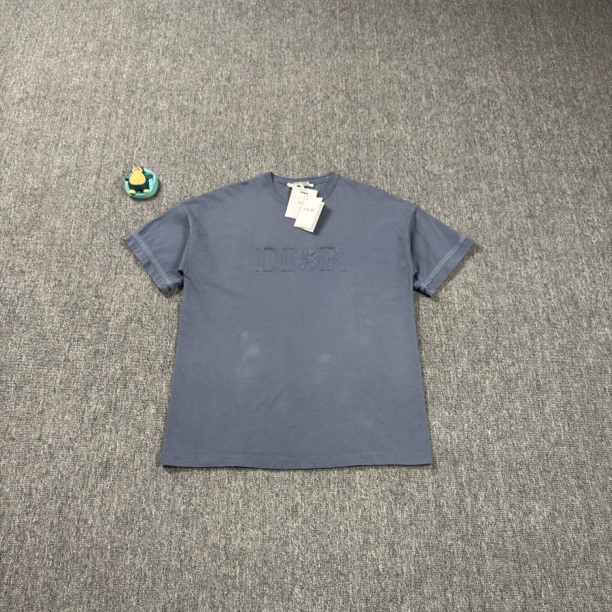 未使用 DIOR/迪奥 24款石头岛联名蓝色字母刺绣短袖/M码