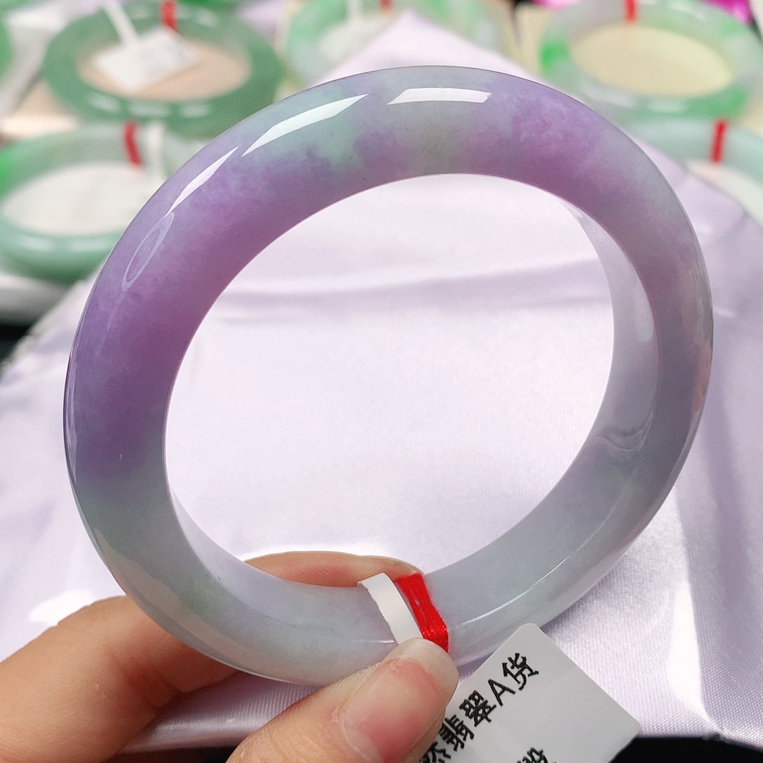 翡翠手镯未镶嵌天然翡翠手镯57