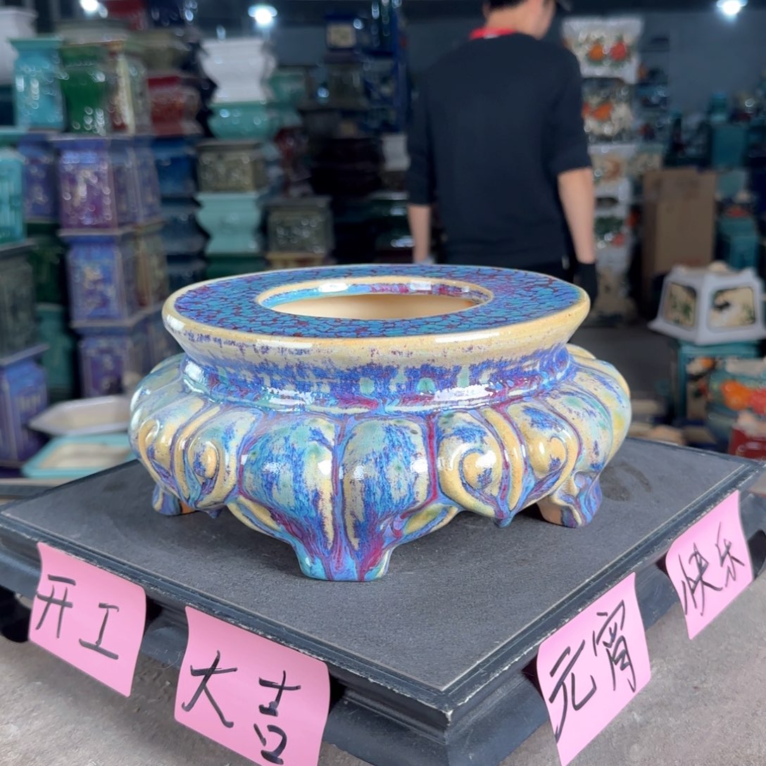 一风堂石湾花盆。微瑕