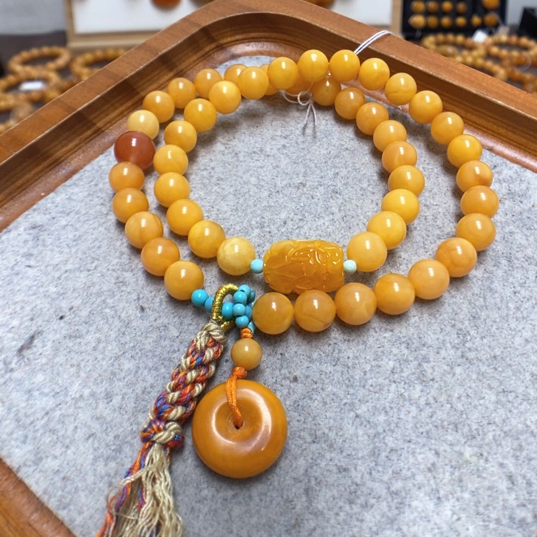 蜜蜡手串未镶嵌蜜蜡