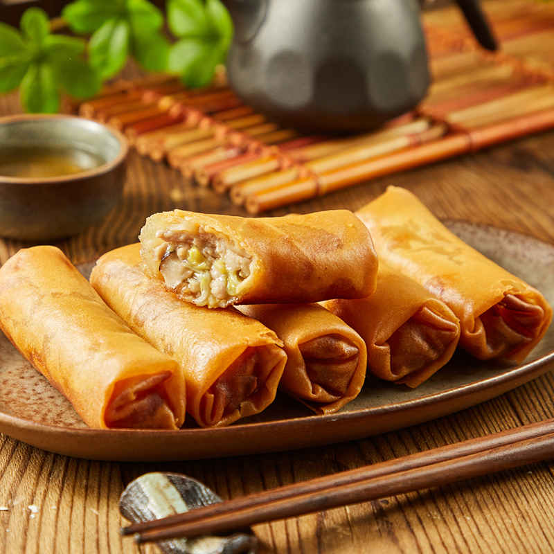 苏州特产雅都手作黄芽菜肉丝春卷速冻半成品速食早餐面点酥脆点心