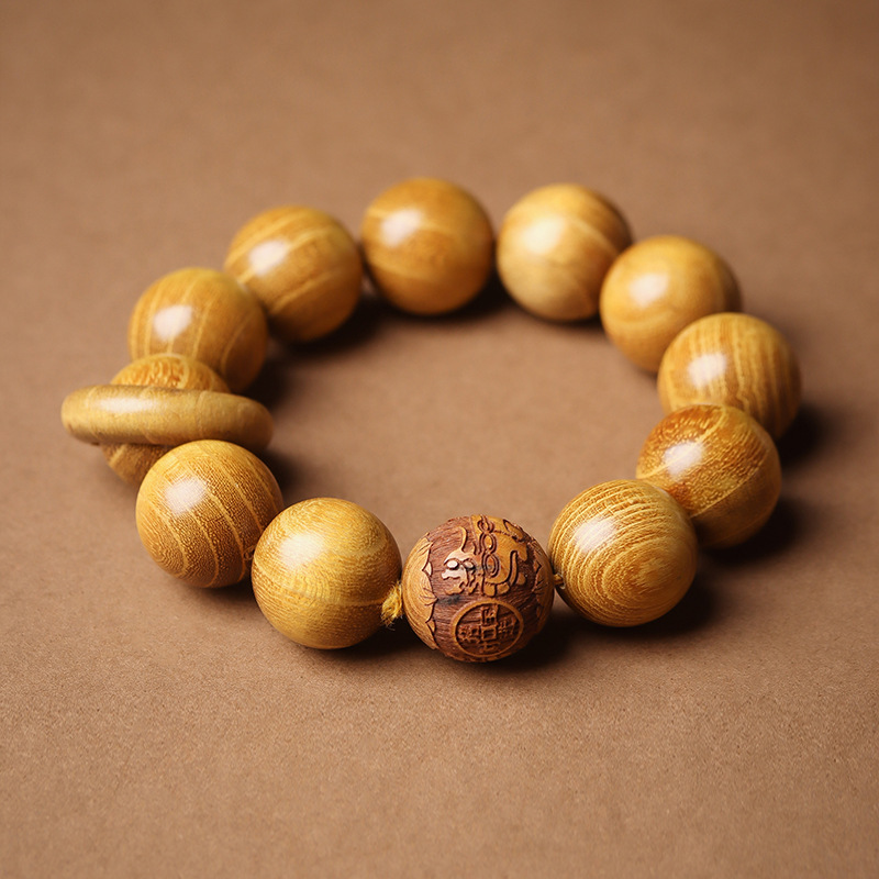 黄金檀雕刻带跑环卡19单圈无礼盒 843