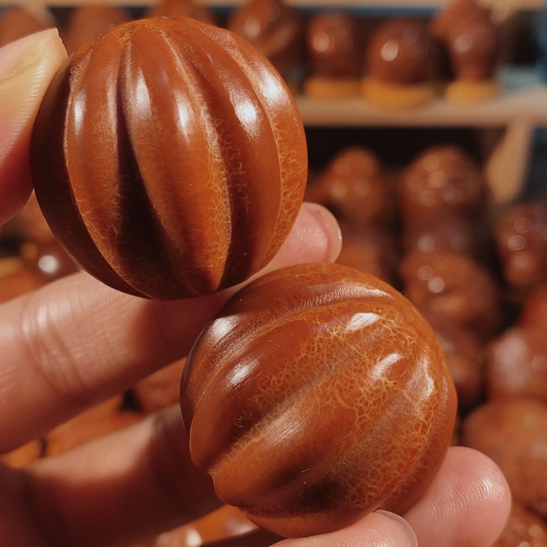 橄榄核把件瓜珠呱呱来财