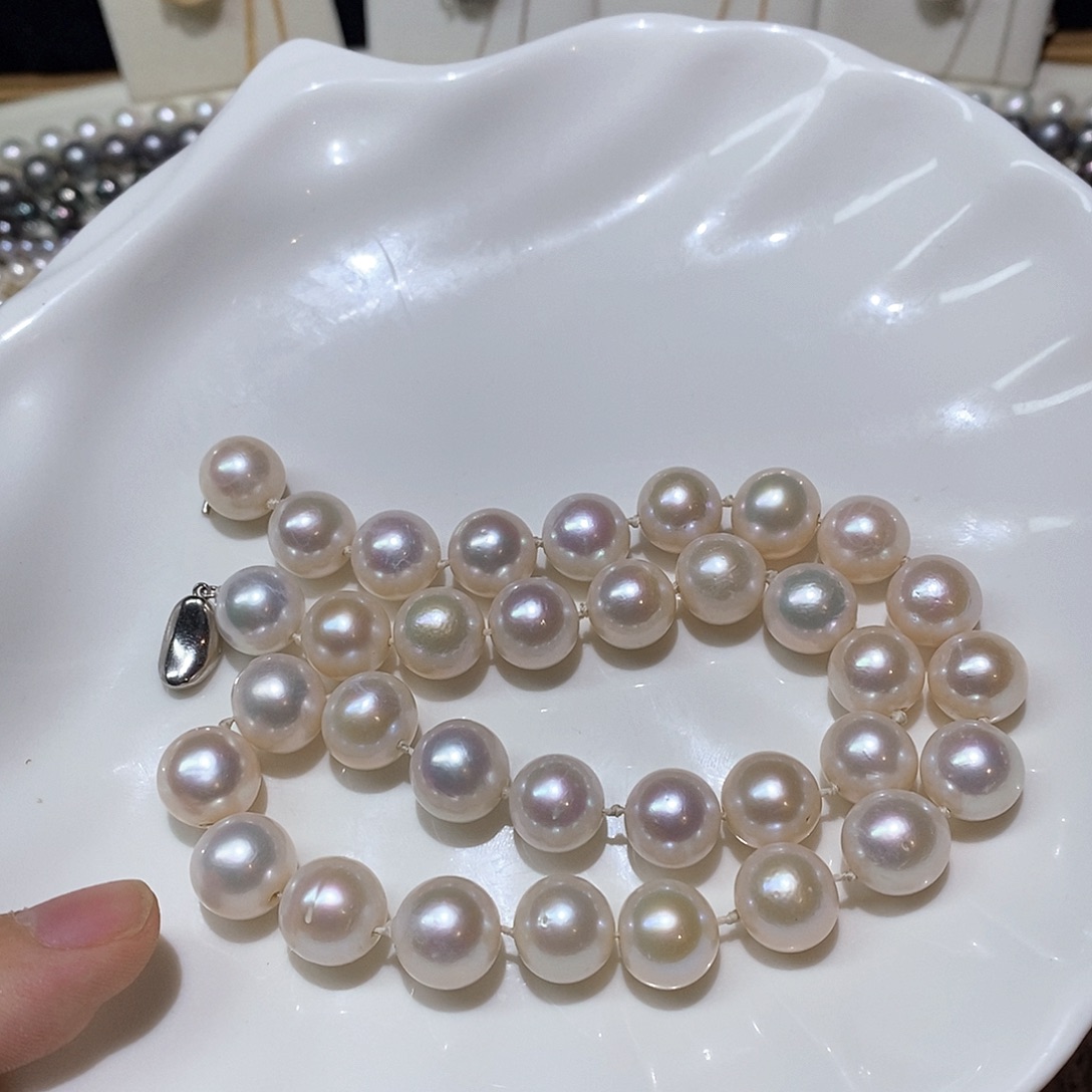颈饰银S925镶嵌淡水珍珠12-13