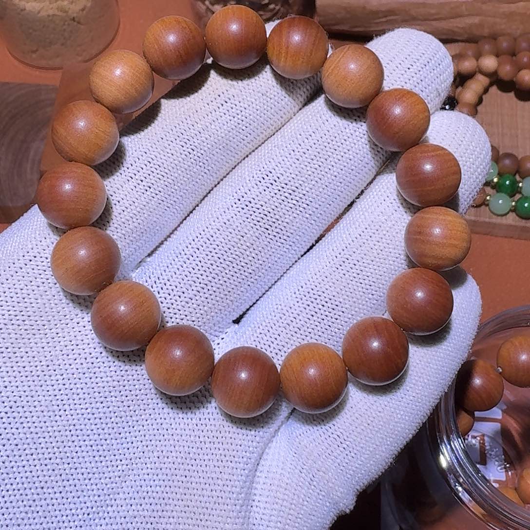 檀香木1.2×17颗黑肉横纹沉水焦糖香带奶甜