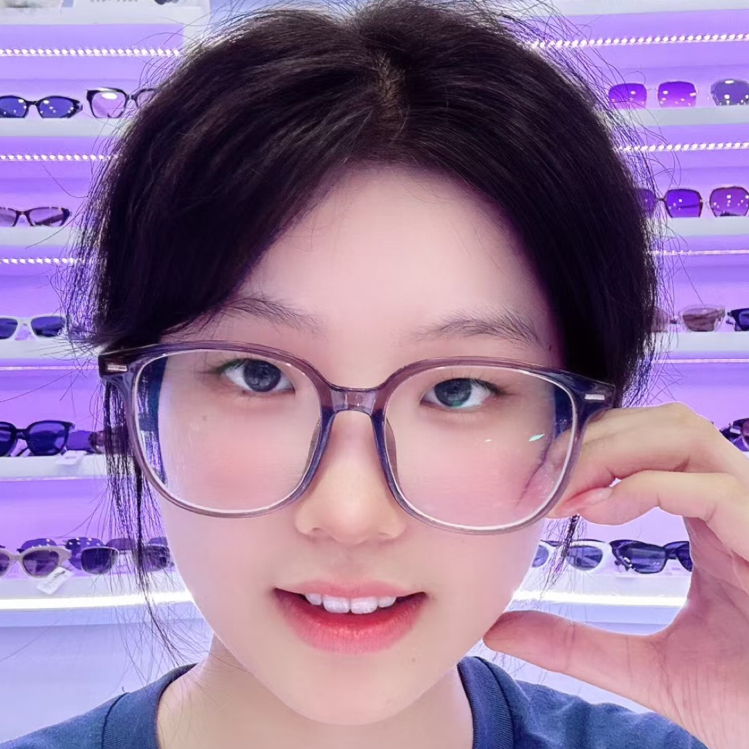 高颜值韩系方形素颜框可配度数近视眼镜