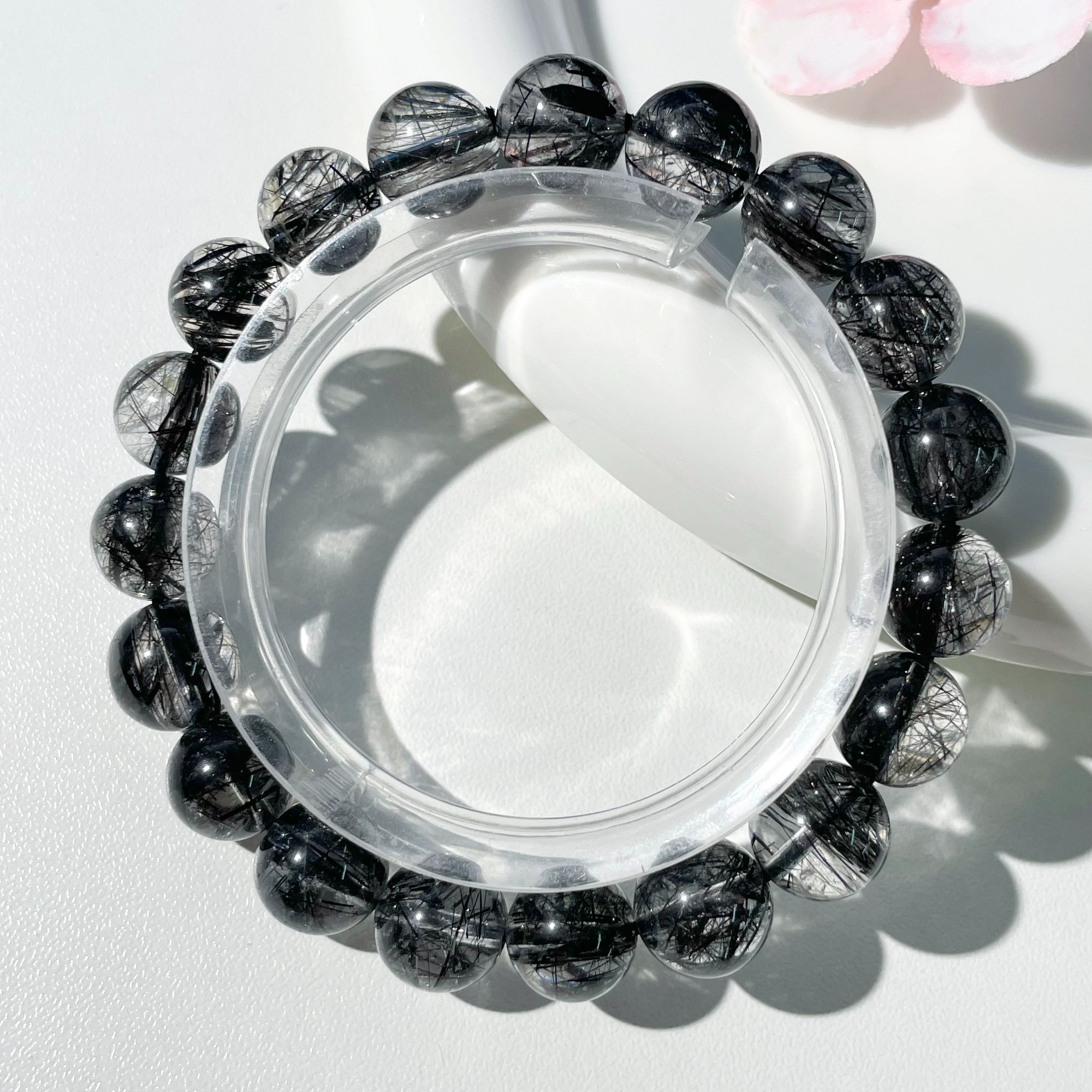 【秋先生】天然黑发晶手串补水手串多样性发其一