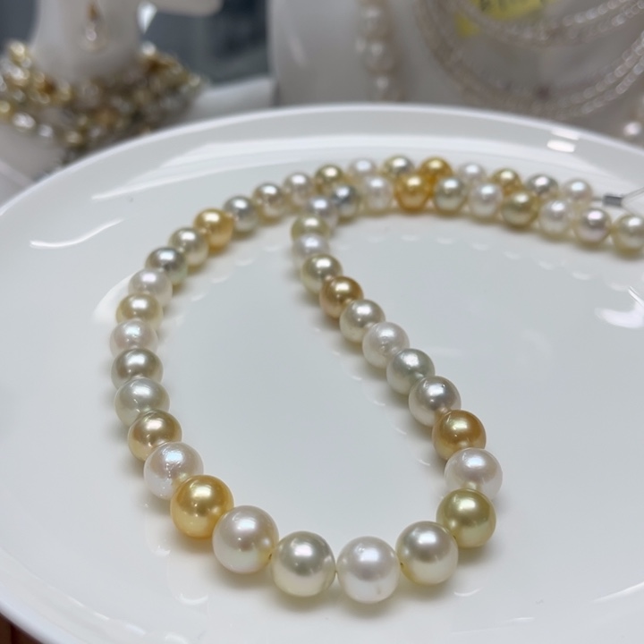 海水珍珠项链银S925镶嵌