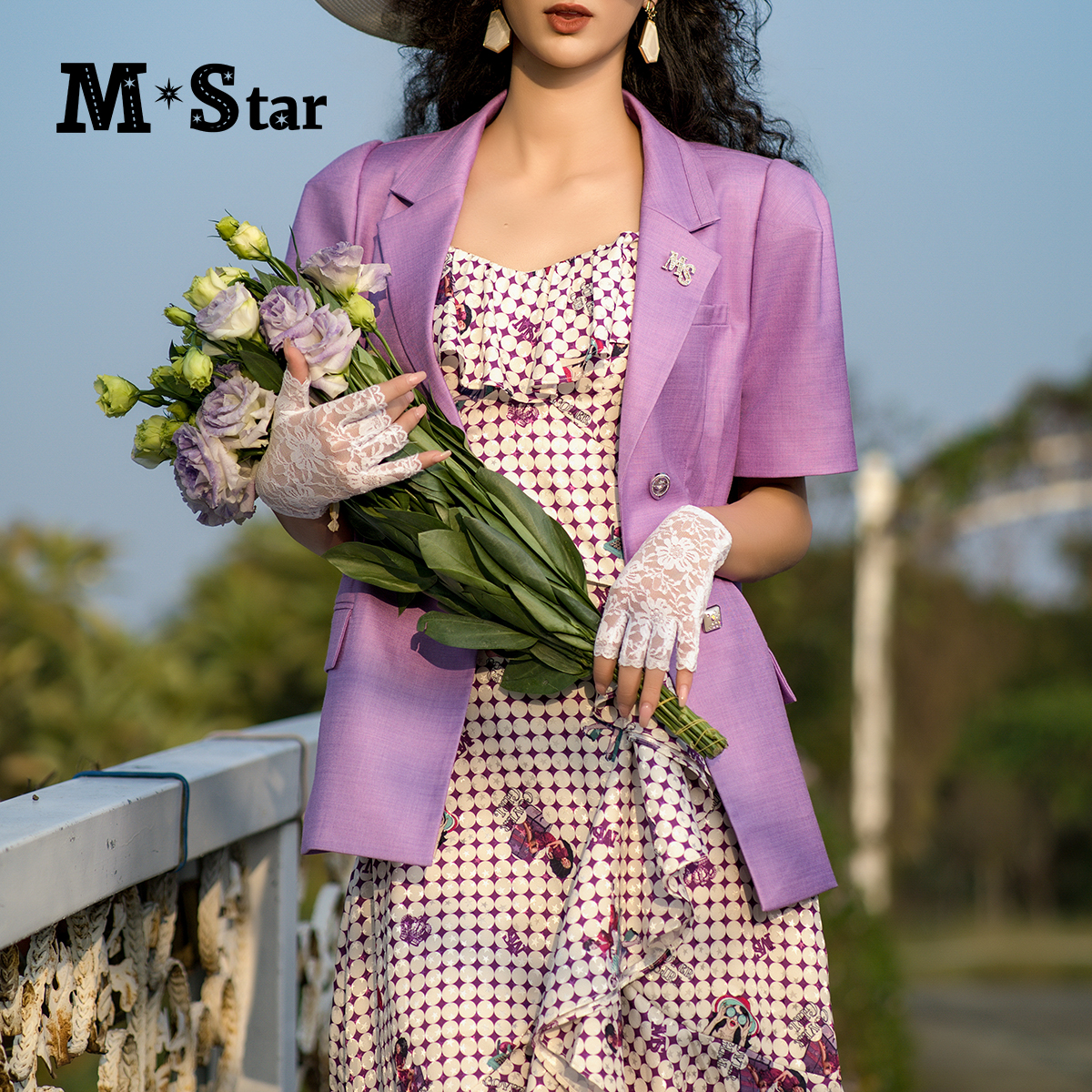 M-Star夏季休闲通勤百搭宽肩西装外套女 SEBG123573