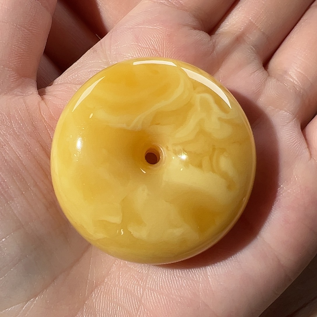 蜜蜡未镶嵌裸石平安扣