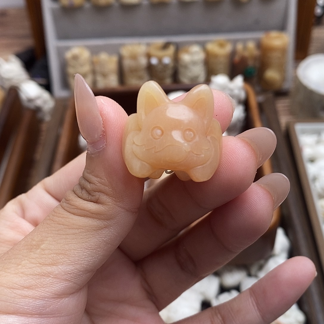 鹿骨把件c17小狐狸跑环