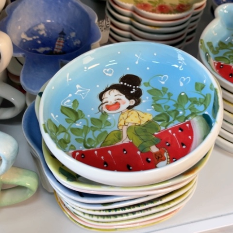 炉景德镇釉下手绘陶瓷 