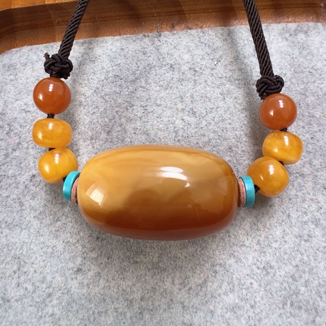 蜜蜡项链未镶嵌蜜蜡锁骨