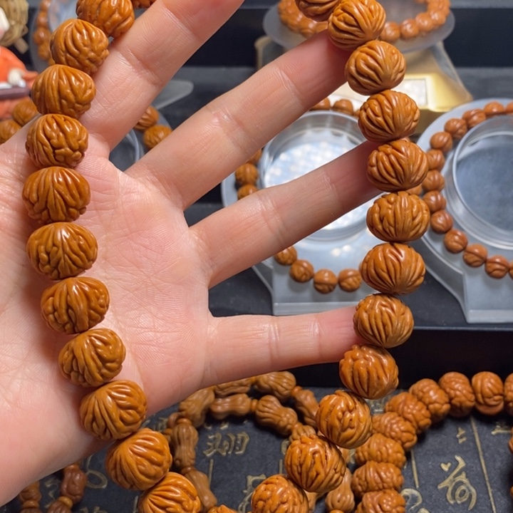 手串桃核凤羽金蟾手持15