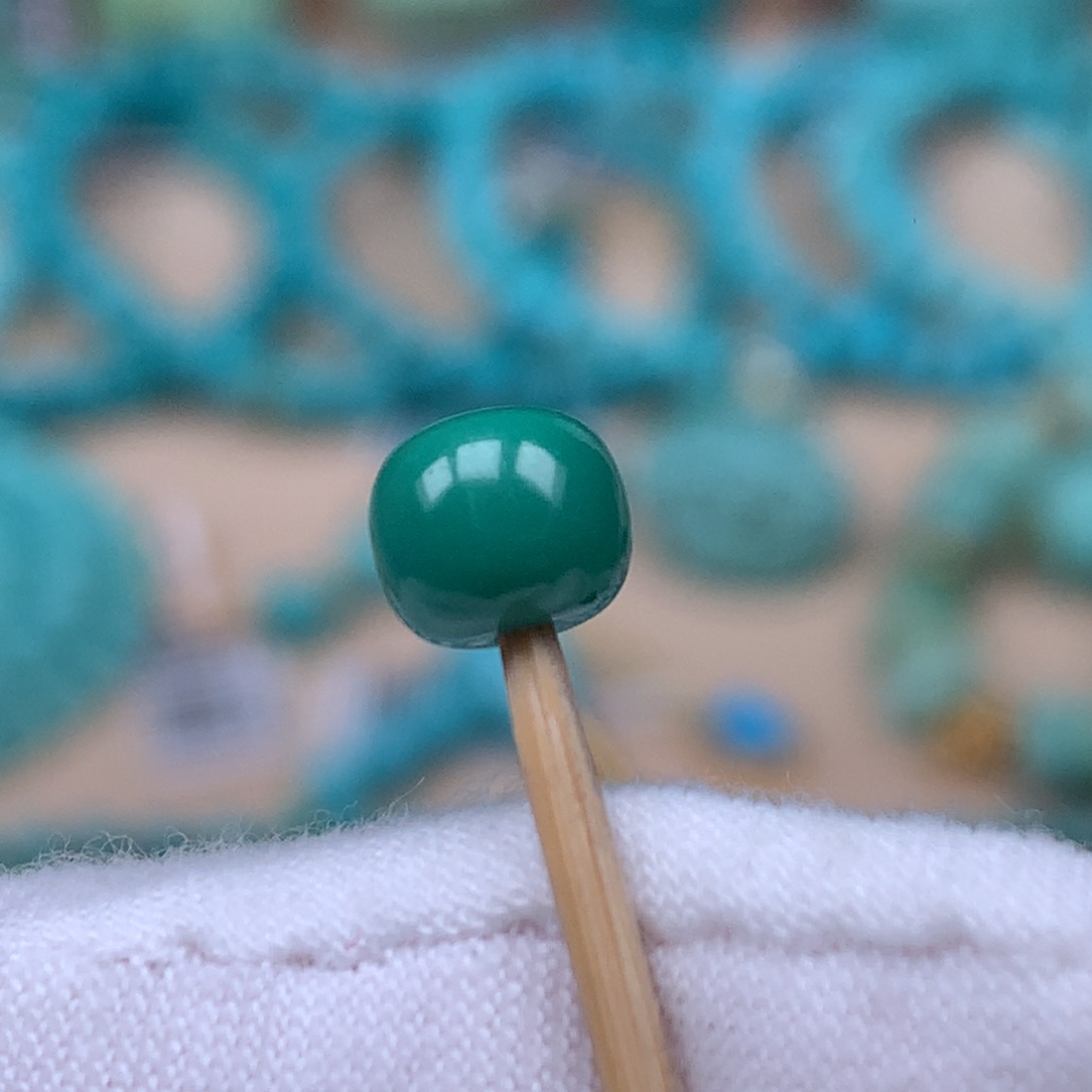 绿松石精品配饰直径6.5mm未镶嵌