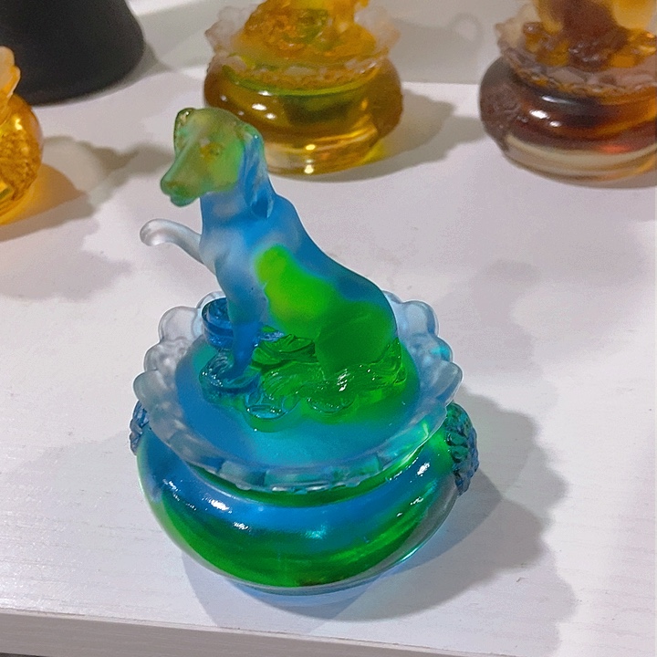 无铅玻璃琉璃花瓶高11口8