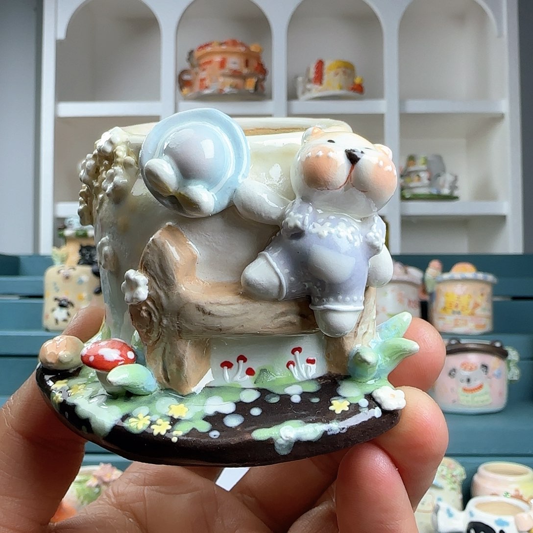 红陶多肉花盆：口径4.1 外高5.2