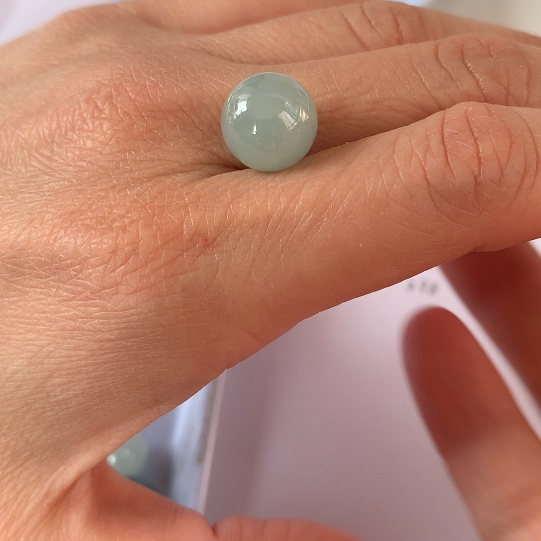 翡翠颈饰未镶嵌奶**酥珠