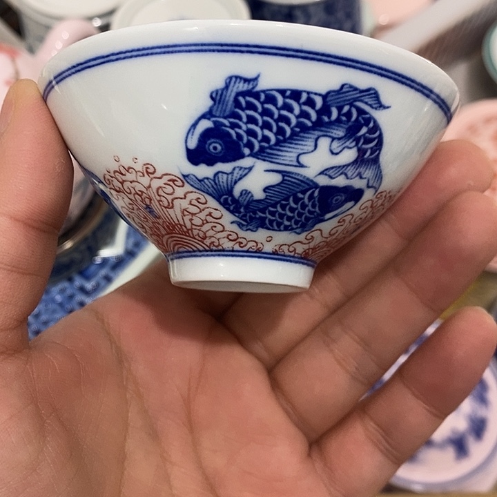 陶摆件景德镇陶瓷主人杯23455