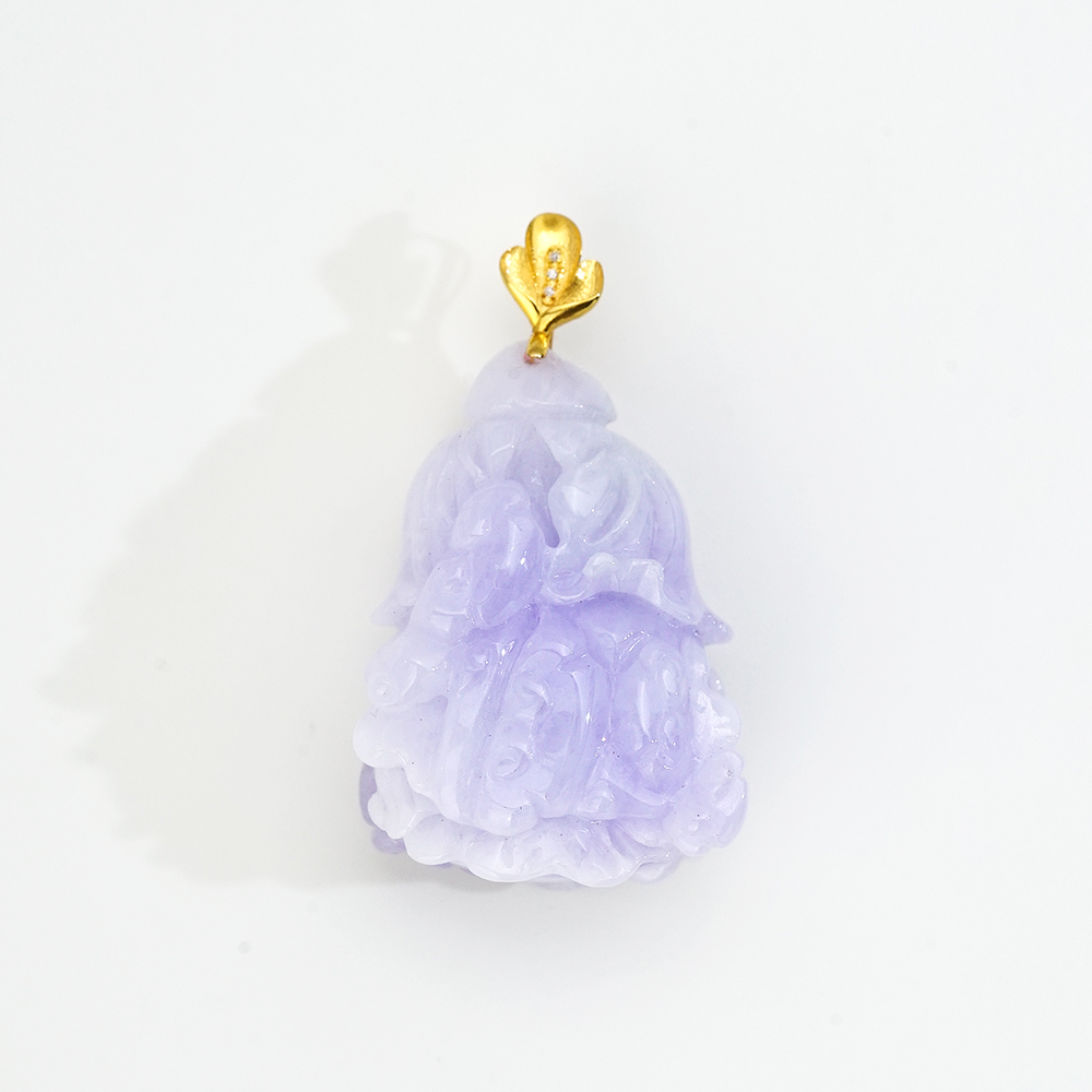 孤品18K紫罗兰百财吊坠45377