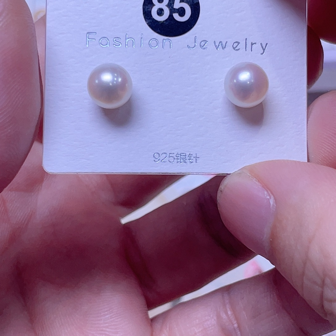 向***葵耳饰银S925镶嵌淡水珍珠